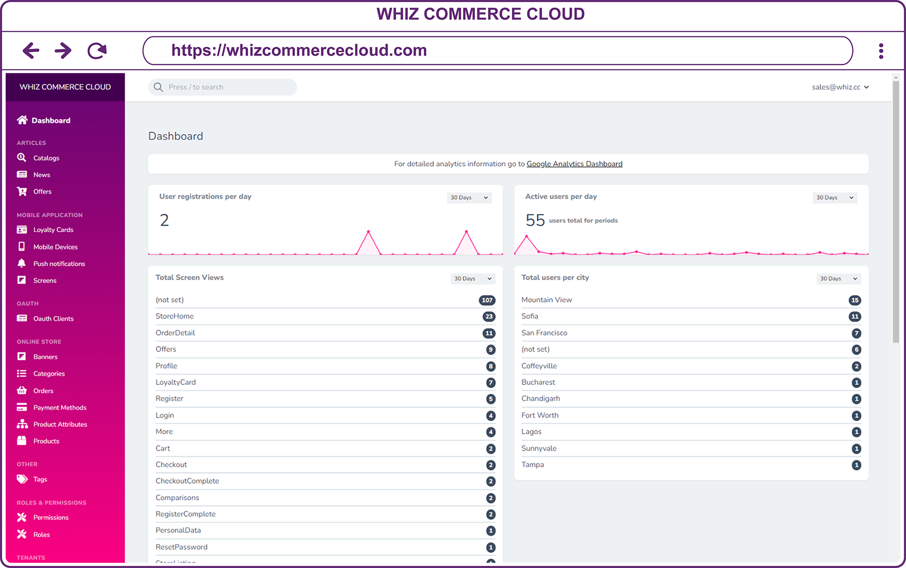 WHIZ COMMERCE CLOUD